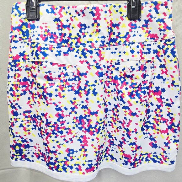 NWT WOMEN'S BEN HOGAN GEO PRINT SKORT/SKIRT UNDERSHORTS POCKETS XS MSRP $60 - Picture 2 of 11